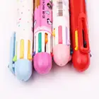 Pen Color Red Green Blue Pink Black Yellow Plastic 8 In 1 Pen Customized Full Logo Pen Multifunction 8 Color Pen