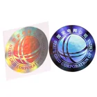 Gold Sticker Round Shape 3D Logo Reflect Golden Original Gold Void Secure Genuine Hologram Security Sticker