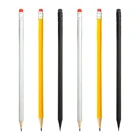 HB Writing Eraser Pencil Printing Custom Logo Pencil Black Wooden Pencil With Eraser
