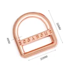 Ring Professional Manufacturer Custom Engraved Logo Metal D Ring Buckle Rose Gold Metal D-ring For Handbags