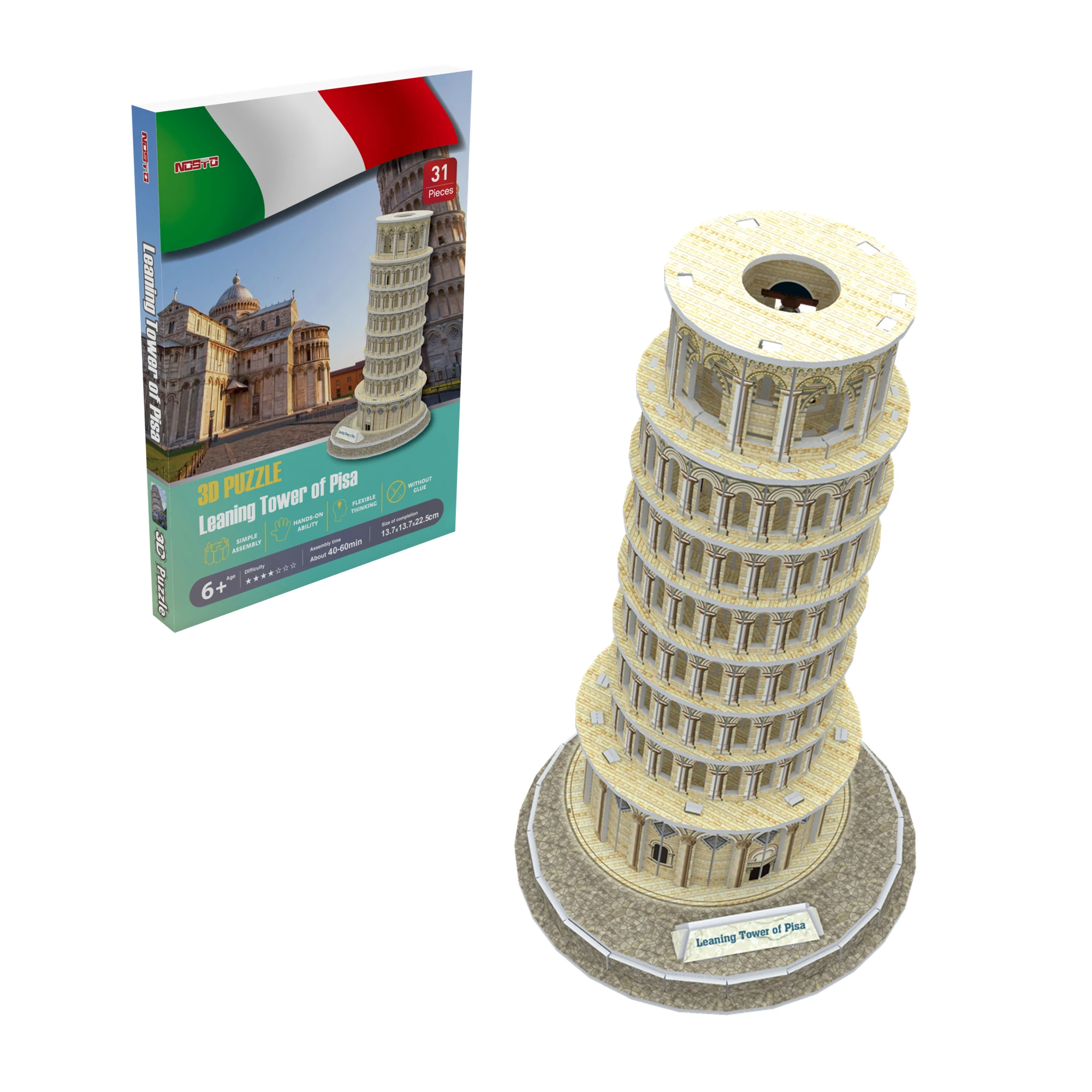 3D PUZZLE Tower London Paris Windmill Pisa Car Gift Education ARCHITECTURE UK 
