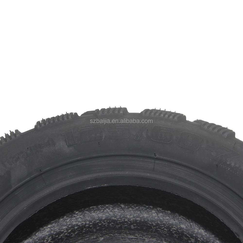 Baijia 125/60.7 Inch Vacuum Tire Kids' Scooter Wheel Replacement for Electric Scooter Outer Tire Spare Part Rubber Material