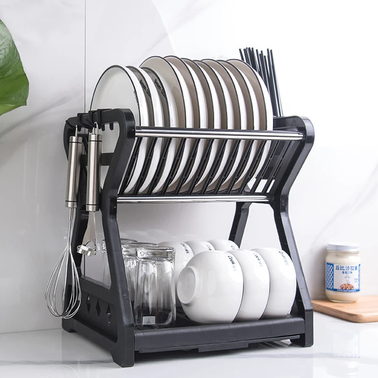 Wholesale price kitchen dish storage rack table top drain bowl rack Plate Dish Drying Rack Stand storage holders