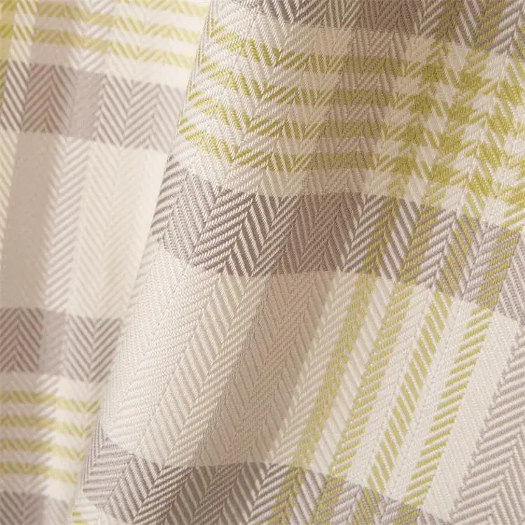 Loom jacquard plaid pattern curtain textile jacquard curtain fabrics turkey