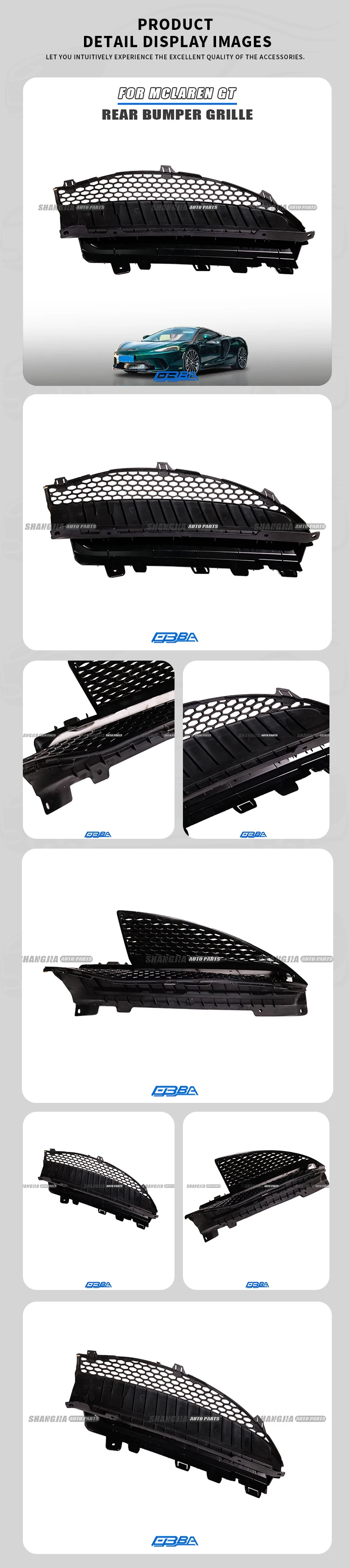 Hot Sell Left Right Rear Bumper Grille For McLaren GT OE 22AD637GP 22AD638GP manufacture