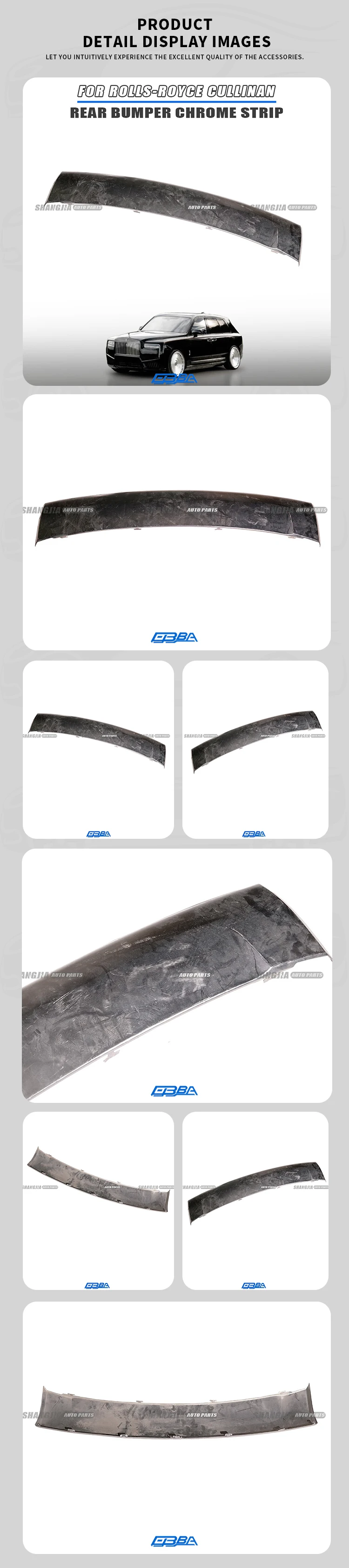 product body kits carbon fiber rear bumper bottom cover trim for rolls royce cullinan 51127462138 car rear bumper trim amazing quality346-1