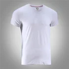 Blank 200g Summer Short Sleeve V-neck T-shirt Supports Logo Design Customization
