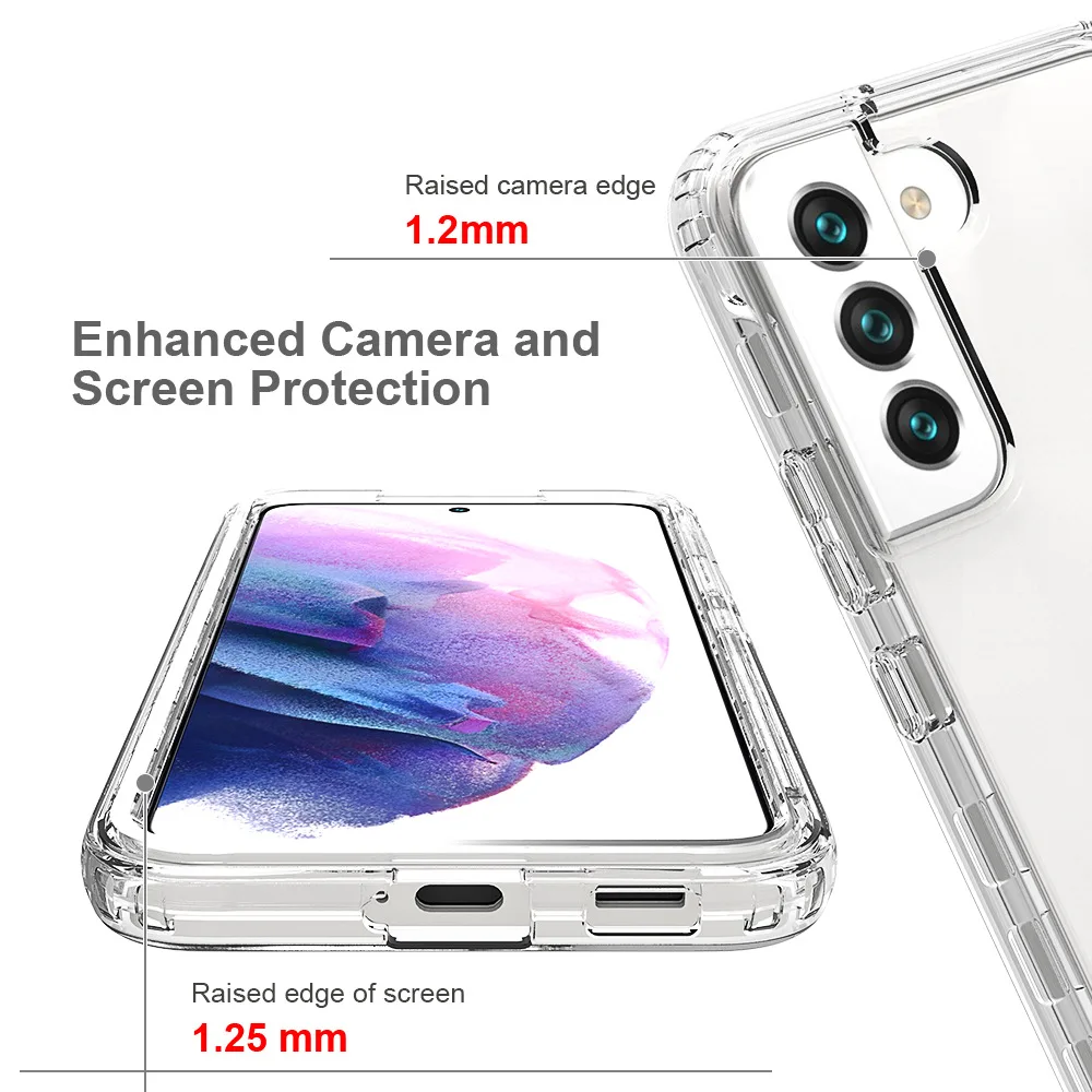High Clear Gradient Shockproof 360 Fully Protective Phone Case for Samsung Galaxy S24 Ultra 23FE S10 Plus
