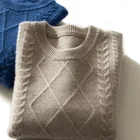 Winter Pullover Winterpullover Winter 100%cashmere Thick Crew Neck Pullover Man Long Sleeve Sweater