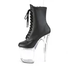 Heels Heel New Black Patent Leather 20cm Stripper High Heels Sexy Boots Nightclub High Heel Pole Dance Shoes