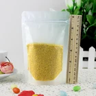 Transparent Plastic Frosted Transparent Plastic Stand Up Bag For Food