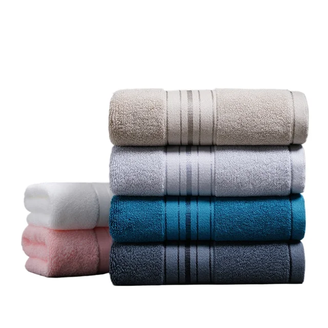 Comfortable Set of Bath Towels Soft Bath Cotton and Black Towel for Home or Hotel Use