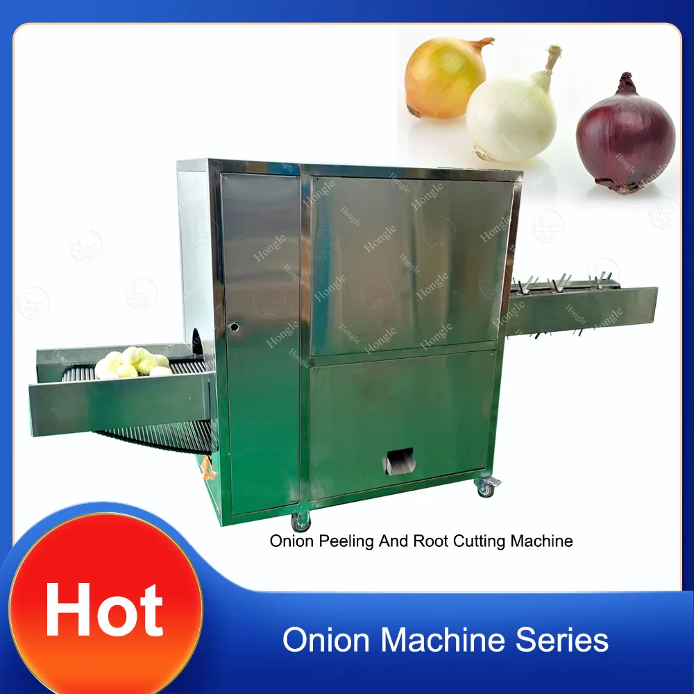Commercial Onion Head Root Cutter Onion Peeling And Cutting Machine manufacture