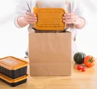 Box American Style Thickened Black Rectangle Shaped Box Restaurant Takeaway Food With Cover