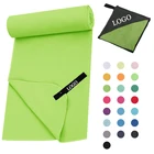Towel Plain Solid Microfiber Sports Towel Custom Logo Wholesale Direct Supply