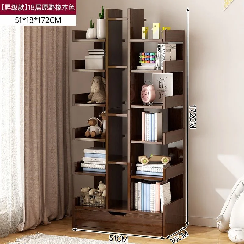 Creative Multi-Layer Design Tree Shaped Bookshelves with Small Footprint and Large Capacity