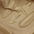 Snake 2021 New Lucky Angel Wing Baby Set Gold Plated Stainless Steel Pig Nose Chain Snake Chain Necklace