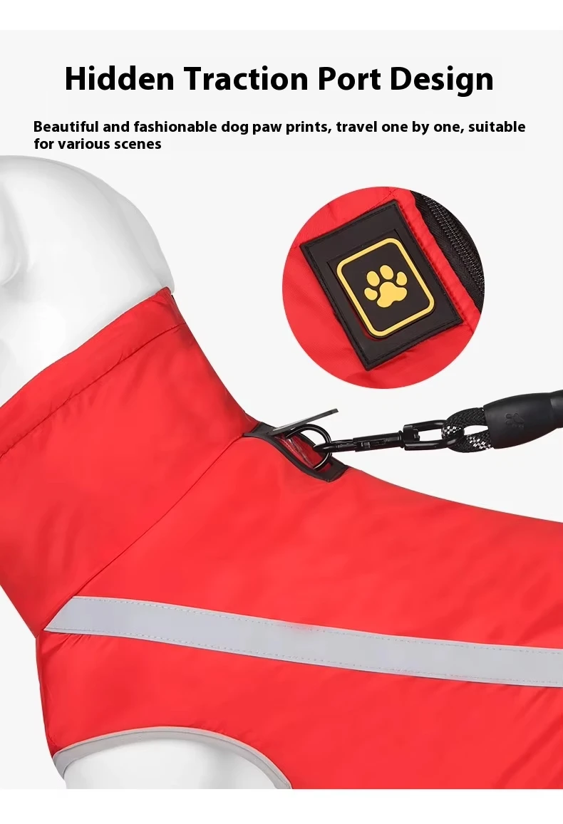 Hot Selling Dog Cotton-padded Autumn and Winter Warm Pet Clothes Thickened Multi-color Ski Waterproof Jacket Pet Products supplier