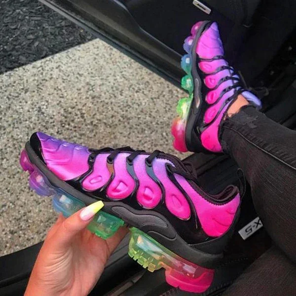 Zapatillas De Tenis Con Cordones Y Punta Cerrada Para Mujer,De Colores  Variados,De Corte Bajo,Con Cojín De Aire Superior - Buy Las Mujeres De  Zapatillas De Deporte Zapatos Causal De Deportes Zapatos Slip