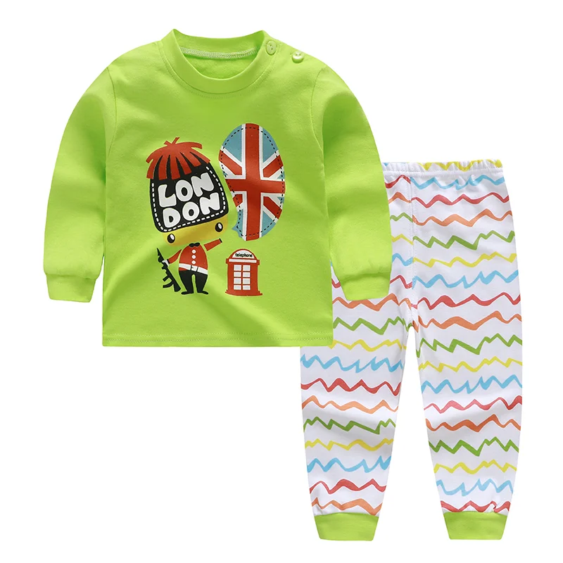 Boys Toddler Children Clothes suit Two Pieces Cotton Long Sleeve T-shirt for boys and girls Casual design Baby Kids Clothings