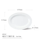 Oval Oval 7/8/9/10 Inches Posh Setting Royal Collection China Flower Look White Blue Melamine Oval Plate