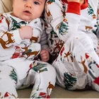 Kids Pajamas 2021 New Design Cute Crewneck Sleepwear Long Sleeve Christmas Kids Pajamas Set