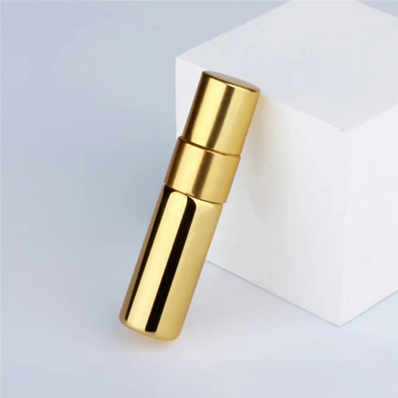 product 3ml 5ml 10ml wholesale cylinder electroplated gold silver spray atomizer bottle glass perfume bottle with uv plated cap-34