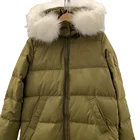 Down Fox Custom High Quality Down-filled Coat Ladies Women Winter Down Coat With Fox Fur Collar
