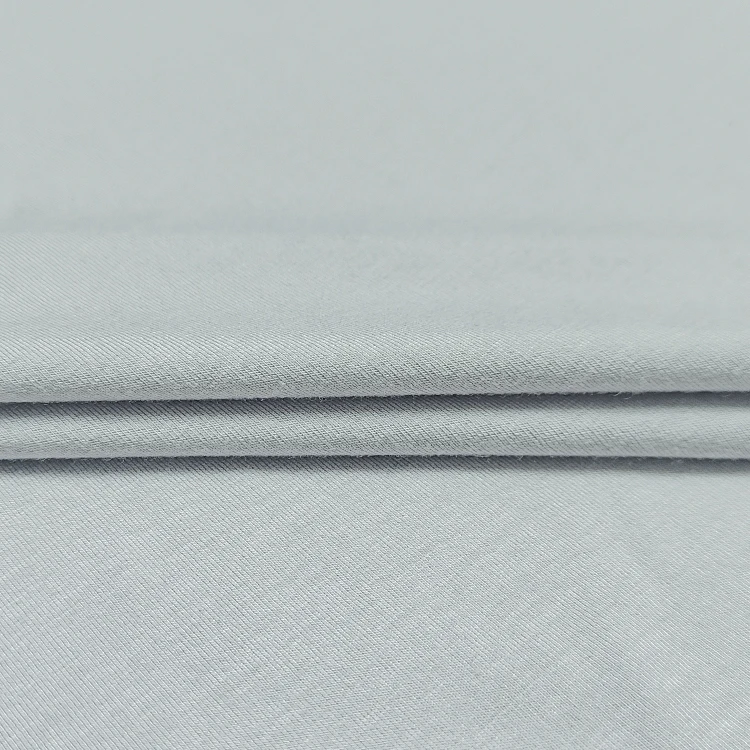 Eco-friendly Solid 65% Bamboo 28% Lyocell 7% Spandex Material Knit Single Jersey Fabric Fabric factory