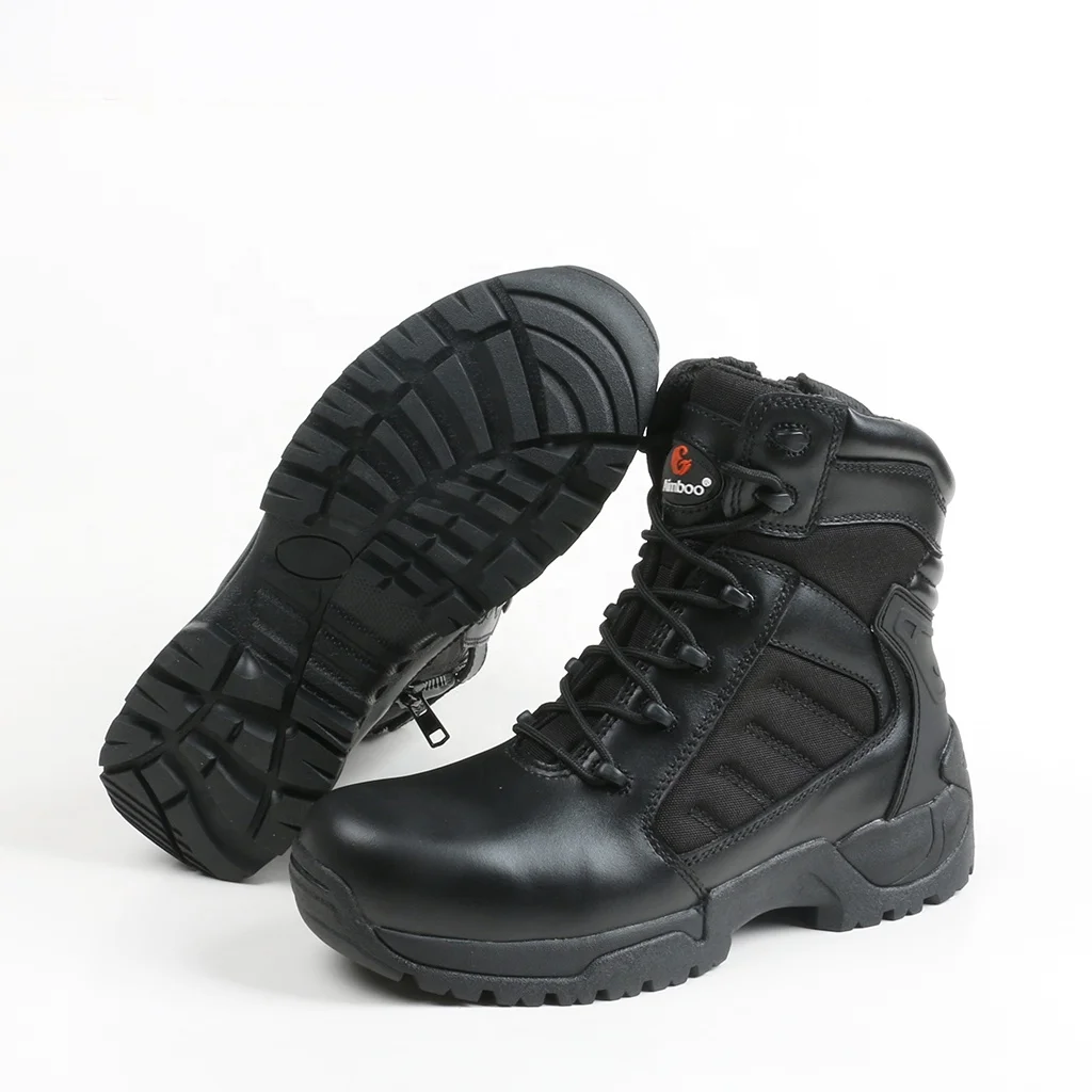 black police work boots