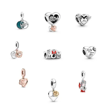 Wholesale 925 Silver Pendant Mother's Day Charm Beaded Gift for Women with Pandora Bracelet