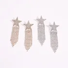 Earrings Earrings New 2021 All-match Five-pointed Star Fringed Long Diamond Earrings