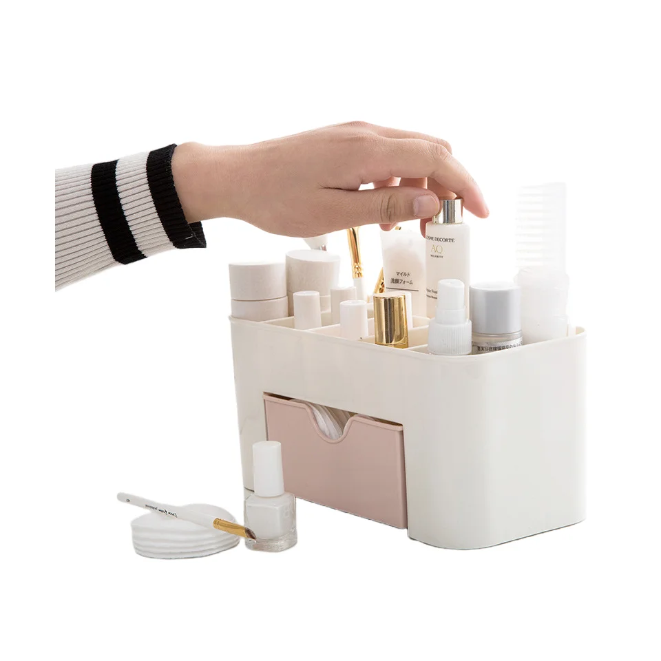 2023 Hot Selling Low Price Dustproof Desktop Make Up Case Storage Box Makeup For Dressing Table