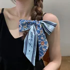 Scarf Long Spring Silk Scarf Pattern Digital Young Ladies Neck Scarves Long Hair Ribbon Scarf