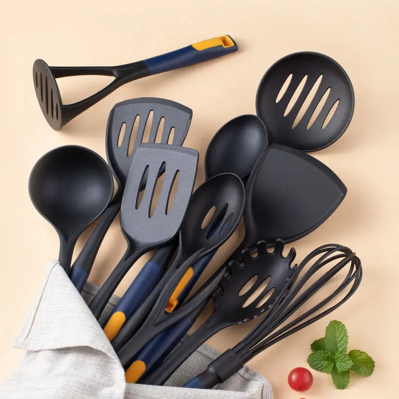 11PCS Non-Stick Cooking Utensils Spatula Soup Spoon Cookware Set Nylon Kitchen Utensil Set for Kitchen Accessories