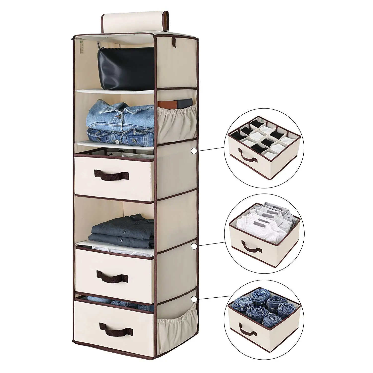 foldable closet storage organizer