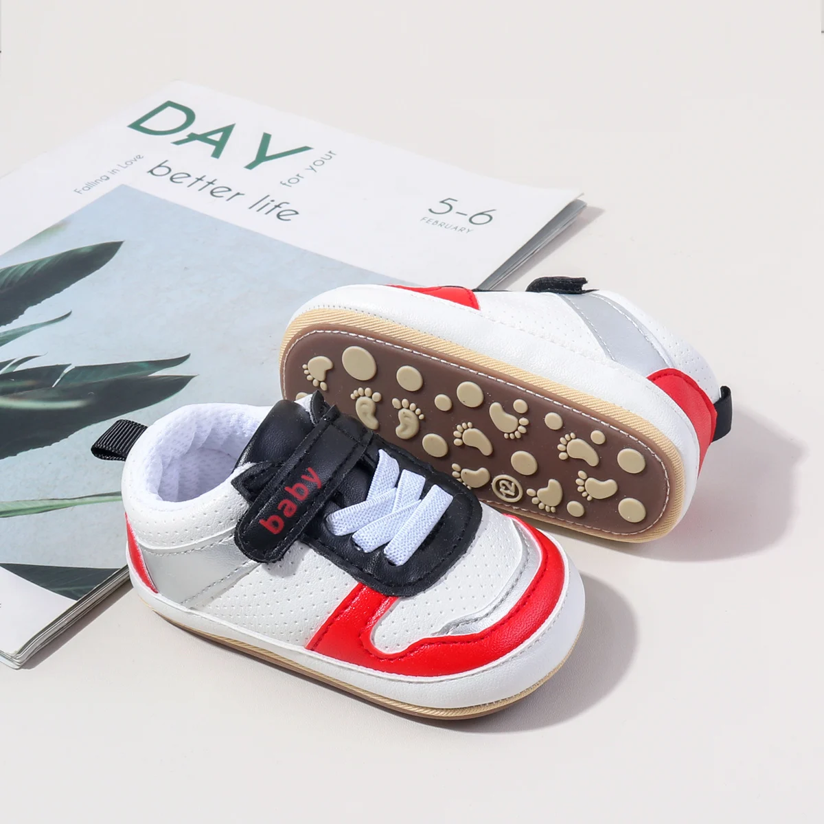 New Arrival Hook&Loop Baby Toddler Sport Shoes Spring Autumn Anti-slip Outsole Toddler Baby Walking Shoes supplier