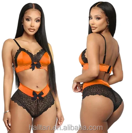 Valentines Day Sexy Lingerie Sets Women Teddy Lace Bowknot Push Up