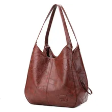 ZHUIYU retro soft leather handbag 2023 new bag women's large capacity simple multi-pocket shoulder bag tote for female