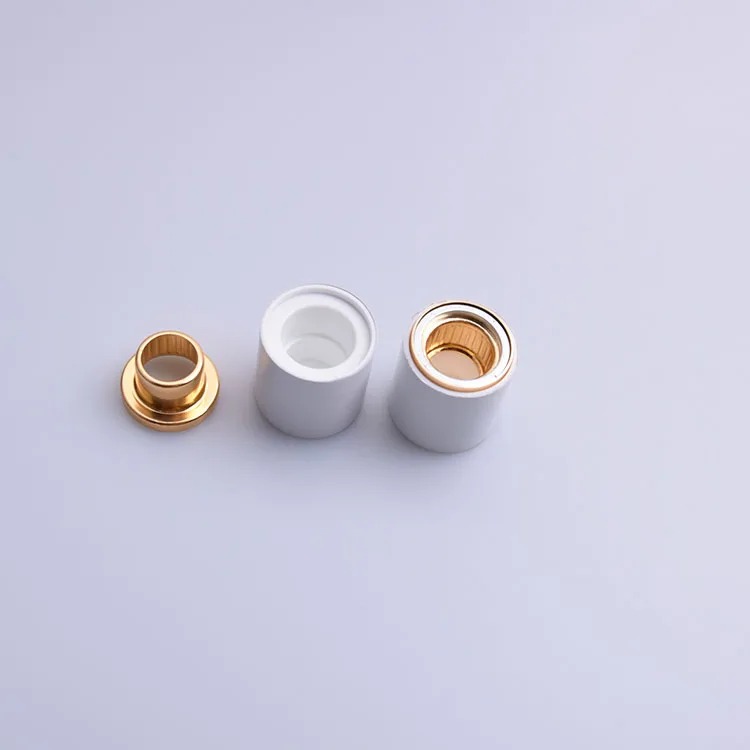 35g White Magnetic Perfume Cap with Gold Magnetic Step Collar for FEA 15mm Bottles