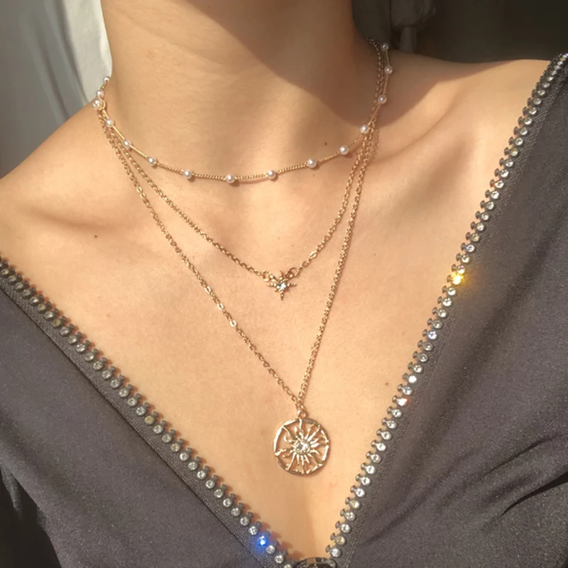 trendy layered necklace