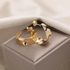 Hoop Earrings Earrings Simple Jewelry Elegant Women Hoop Gold Stainless Steel Earrings