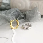 Huggie PONEES 925 Sterling Silver Hoop Huggie Earrings Small Tiny Circle Gold Color Earrings For Women