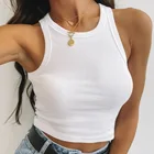 Vest Ladies High Waist Top Vest Casual Slim Sexy Sleeveless Ladies Crop Top New Cool Summer Tops