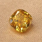 Green Diamond Lab Grown Hpht 2 Carat Cushion Cut Fancy Intense Yellow Green Diamond