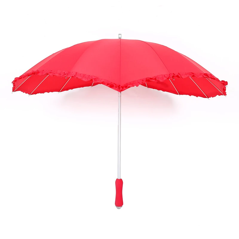 ZY136 Wholesale Advertising Gifts Umbrellas Wedding Celebration Marry Straight Red Loving Heart Umbrella