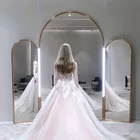 Mirror Wedding Dress Shop Dedicated Large Aluminum Frame 3 Folding Full Length Mirror Landing Fitting Mirror