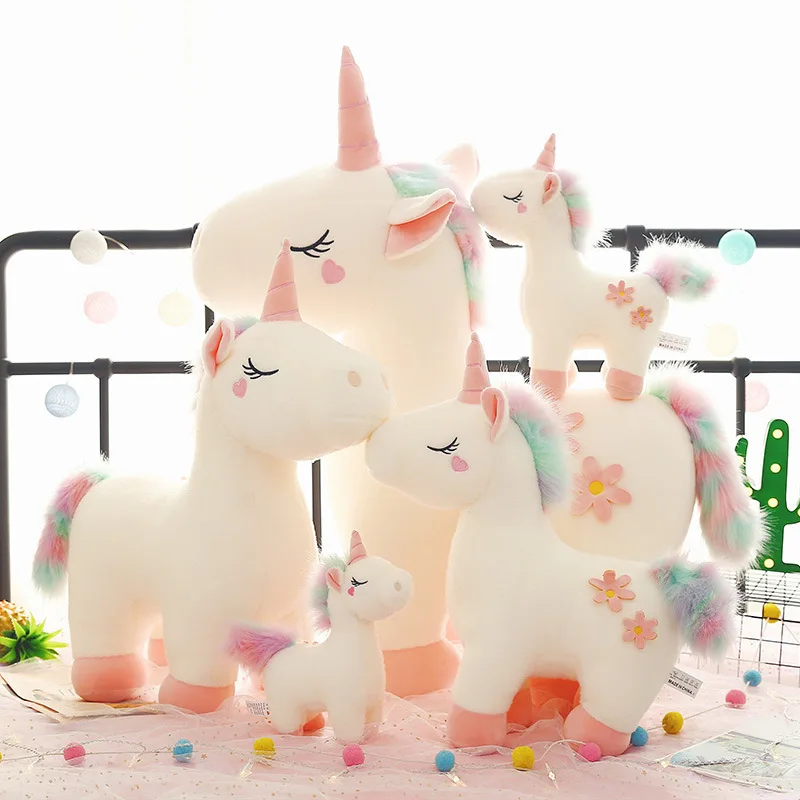 Wholesale plush pink unicorn doll toy advertisement promotional teenage cute heart child birthday gift