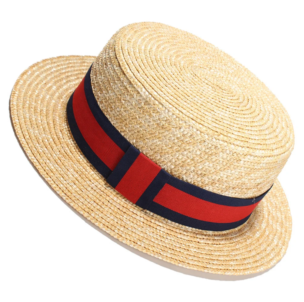 Hot Selling Flat Top Skimmer Boater Hat 