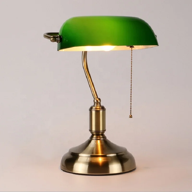 green glass table lamp 1